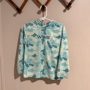Mint Green Camouflage hooded pullover for fishing